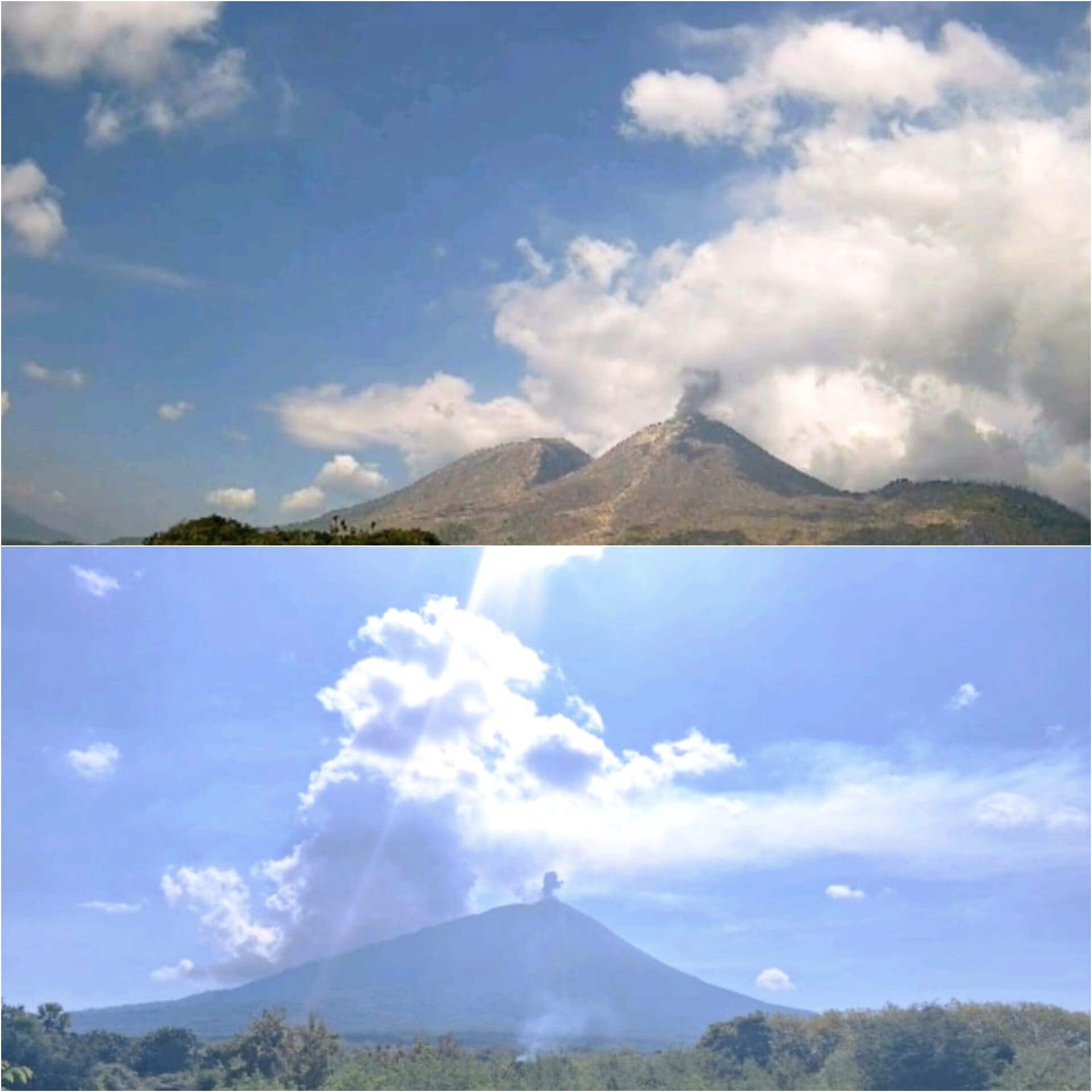 Sabtu Pagi Dua Gunung Api di NTT Erupsi