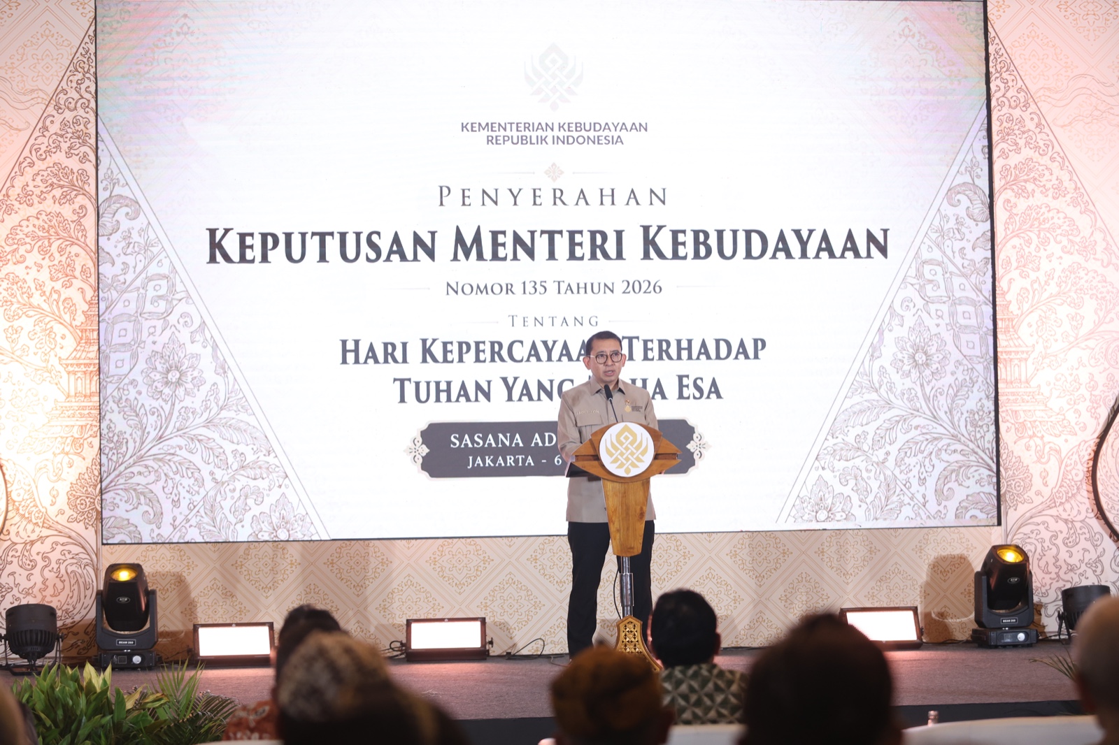 Pemerintah Resmi Tetapkan 13 Juli Sebagai Hari Kepercayaan Kepada Tuhan Yang Maha Esa